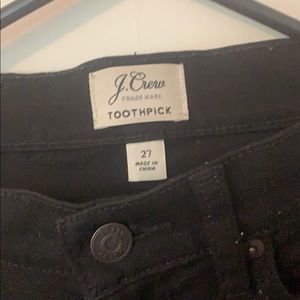 J Crew black skinny jeans